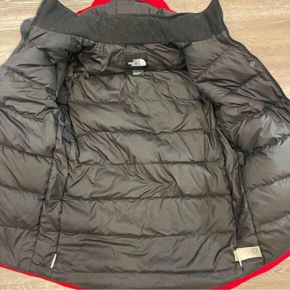 The North Face Down Dry-vent Women Parka Size S Black Red Winter Puffer - Picture 12 of 16